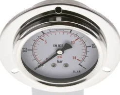Glycerin-Einbaumanometer,Frontring, 63mm, 0 - 1 bar -Eco-Line