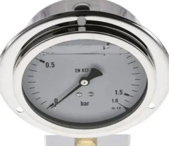 Glycerin-Einbaumanometer,Frontring, 100mm, 0 - 1,6 bar -Eco-Line