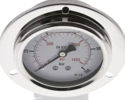 Glycerin-Einbaumanometer,Frontring, 63mm, 0 - 100 bar -Eco-Line