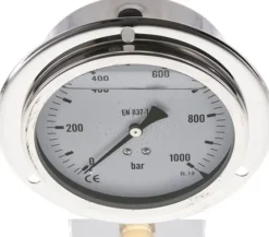 Glycerin-Einbaumanometer,Frontring, 100mm, 0 - 1000 bar -Eco-Line