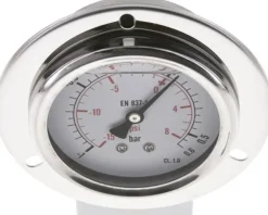 Glycerin-Einbaumanometer,Frontring, 63mm, -1 bis 0,6 bar -Eco-Line