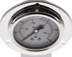 Glycerin-Einbaumanometer,Frontring, 63mm, 0 - 60 bar -Eco-Line