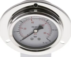 Glycerin-Einbaumanometer,Frontring, 63mm, 0 - 6 bar -Eco-Line