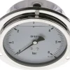 Glycerin-Einbaumanometer,Frontring, 100mm, 0 - 6 bar -Eco-Line