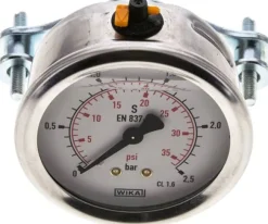 Glycerin-Einbaumanometer, 3kt-Frontring, 63mm, 0 - 2,5 bar