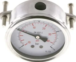 Glycerin-Einbaumanometer, 3kt-Frontring, 63mm, -1 bis 3 bar -Eco-Line