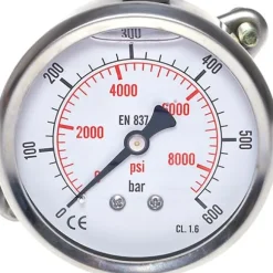 Glycerin-Einbaumanometer, 3kt-Frontring, 63mm, -1 bis 3 bar -Eco-Line