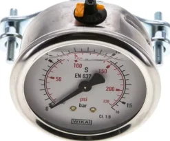 Glycerin-Einbaumanometer, 3kt-Frontring, 63mm, 0 - 16 bar