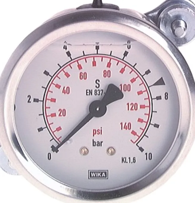 Glycerin-Einbaumanometer, 3kt-Frontring, 63mm, 0 - 16 bar