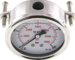 Glycerin-Einbaumanometer, 3kt-Frontring, 63mm, 0 - 400 bar -Eco-Line