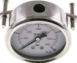 Glycerin-Einbaumanometer, 3kt-Frontring, 63mm, 0 - 40 bar -Eco-Line