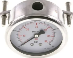 Glycerin-Einbaumanometer, 3kt-Frontring, 63mm, 0 - 4 bar -Eco-Line