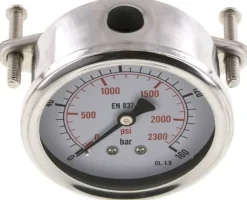 Glycerin-Einbaumanometer, 3kt-Frontring, 63mm, 0 - 160 bar -Eco-Line