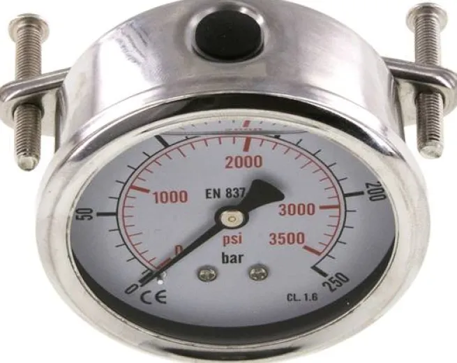 Glycerin-Einbaumanometer, 3kt-Frontring, 63mm, 0 - 250 bar -Eco-Line