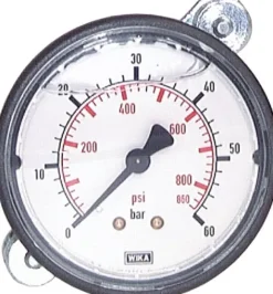 Glycerin-Einbaumanometer, KU-Frontring, 63mm, 0 - 1 bar