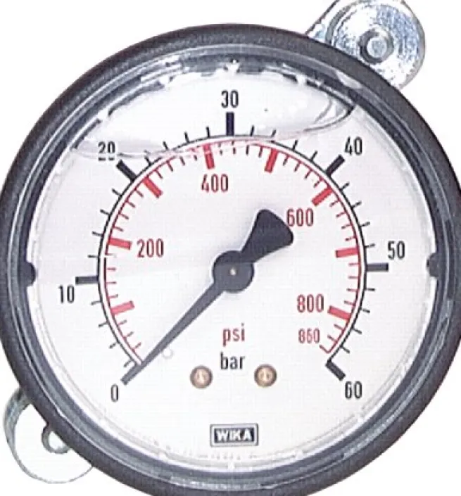 Glycerin-Einbaumanometer, KU-Frontring, 63mm, 0 - 1 bar