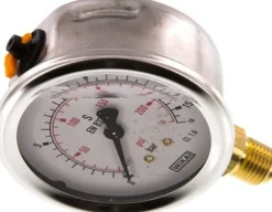 Glycerin-Manometer senkrecht (CrNi/Ms), 63mm, 0 - 16 bar