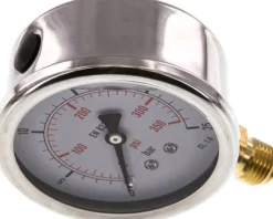 Glycerin-Manometer senkrecht (CrNi/Ms), 63mm, 0 - 25 bar -Eco-Line