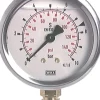 Glycerin-Manometer senkrecht (CrNi/Ms), 63mm, 0 - 1000 bar