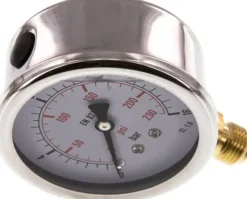 Glycerin-Manometer senkrecht (CrNi/Ms), 63mm, 0 - 16 bar -Eco-Line