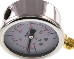 Glycerin-Manometer senkrecht (CrNi/Ms), 63mm, -1 bis 15 bar -Eco-Line