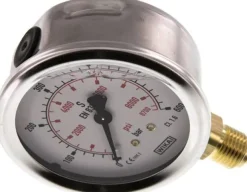 Glycerin-Manometer senkrecht (CrNi/Ms), 63mm, 0 - 600 bar
