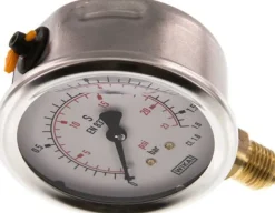 Glycerin-Manometer senkrecht (CrNi/Ms), 63mm, 0 - 1,6 bar