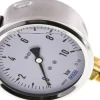 Glycerin-Manometer senkrecht (CrNi/Ms),100mm, 0 - 10 bar
