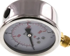 Glycerin-Manometer senkrecht (CrNi/Ms), 63mm, 0 - 100 bar -Eco-Line
