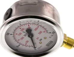 Glycerin-Manometer senkrecht (CrNi/Ms), 63mm, 0 - 250 bar
