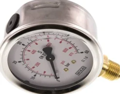 Glycerin-Manometer senkrecht (CrNi/Ms), 63mm, 0 - 60 bar