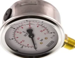 Glycerin-Manometer senkrecht (CrNi/Ms), 63mm, 0 - 6 bar