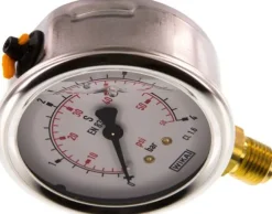 Glycerin-Manometer senkrecht (CrNi/Ms), 63mm, 0 - 4 bar