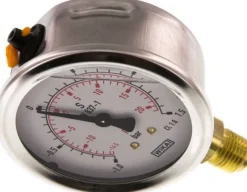 Glycerin-Manometer senkrecht (CrNi/Ms), 63mm, -1 bis 1,5 bar
