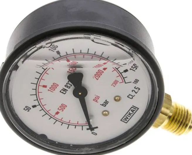 Glycerin-Manometer senkrecht (KU/Ms), 63mm, 0 - 160 bar