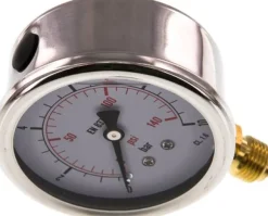 Glycerin-Manometer senkrecht (CrNi/Ms), 63mm, 0 - 10 bar -Eco-Line