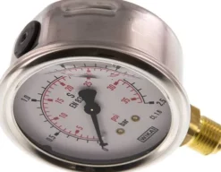 Glycerin-Manometer senkrecht (CrNi/Ms), 63mm, 0 - 2,5 bar