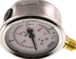 Glycerin-Manometer senkrecht (CrNi/Ms), 63mm, 0 - 160 bar