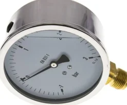 Glycerin-Manometer senkrecht (CrNi/Ms),100mm, -1 bis 3 bar -Eco-Line