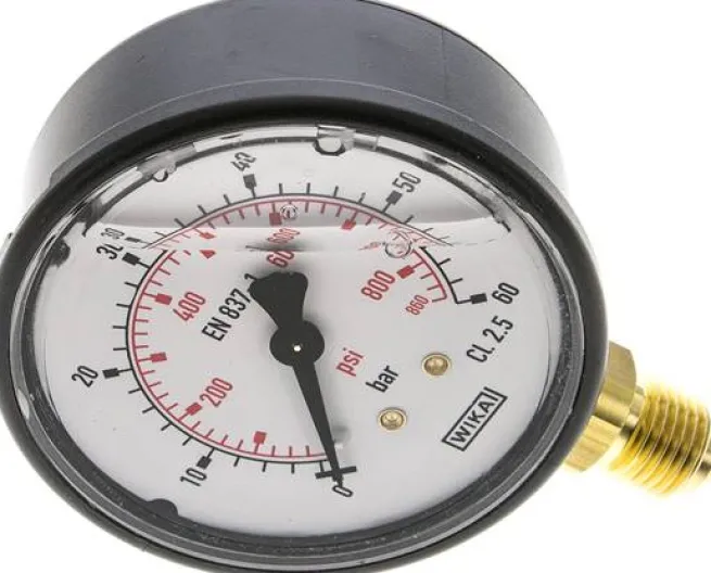 Glycerin-Manometer senkrecht (KU/Ms), 63mm, 0 - 60 bar