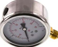 Glycerin-Manometer senkrecht (CrNi/Ms), 63mm, 0 - 4 bar -Eco-Line