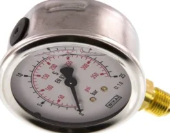 Glycerin-Manometer senkrecht (CrNi/Ms), 63mm, 0 - 25 bar