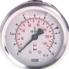 Glycerin-Manometer waagerecht (CrNi/Ms),63mm, 0 - 600bar