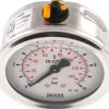 Glycerin-Manometer waagerecht (CrNi/Ms),63mm, 0 - 10bar