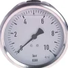 Glycerin-Manometer waagerecht (CrNi/Ms),100mm, 0 - 160bar