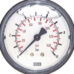Glycerin-Manometer waagerecht (KU/Ms), 63mm, -1 bis 3 bar