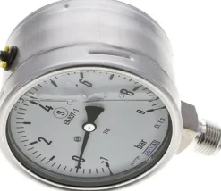 Gly.-Sicherheits-Manometer senkrecht,100mm, -1 bis 9 bar