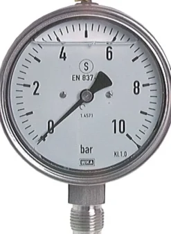 Gly.-Sicherheits-Manometer senkrecht,100mm, 0 - 2,5 bar