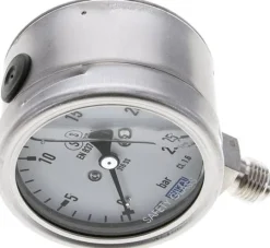 Gly.-Sicherheits-Manometer senkrecht,63mm, 0 - 25 bar