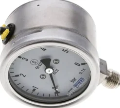 Gly.-Sicherheits-Manometer senkrecht,63mm, 0 - 6 bar